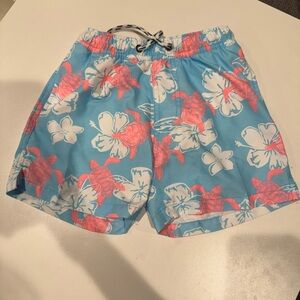 SnapperRock boys size 4 blue coral print swim trucks